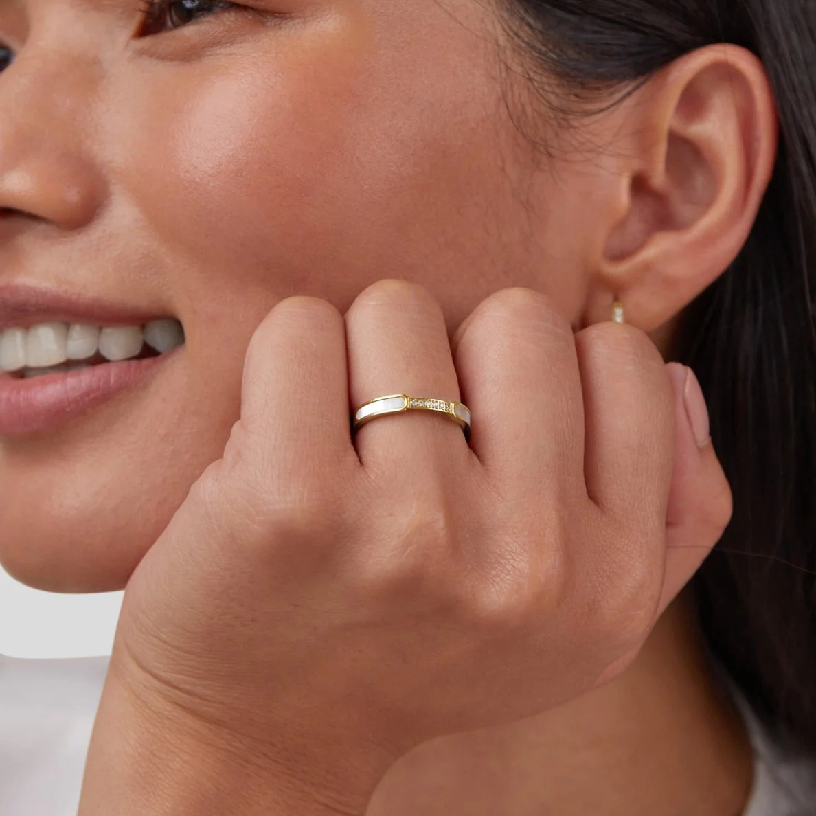 Gold Inlay Band Ring - Image 4