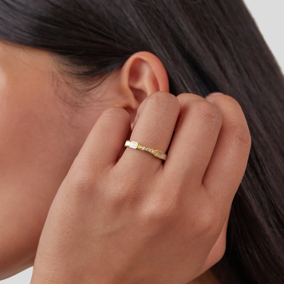 Gold Inlay Band Ring - Image 6