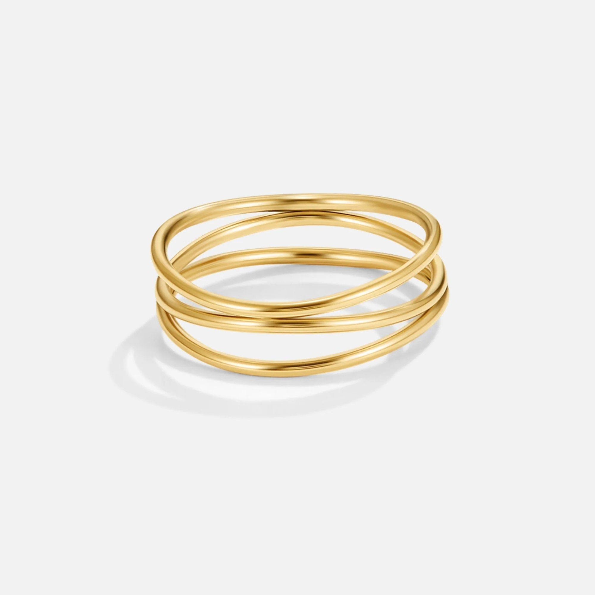 Gold Minimalist Wrap Ring - Image 3