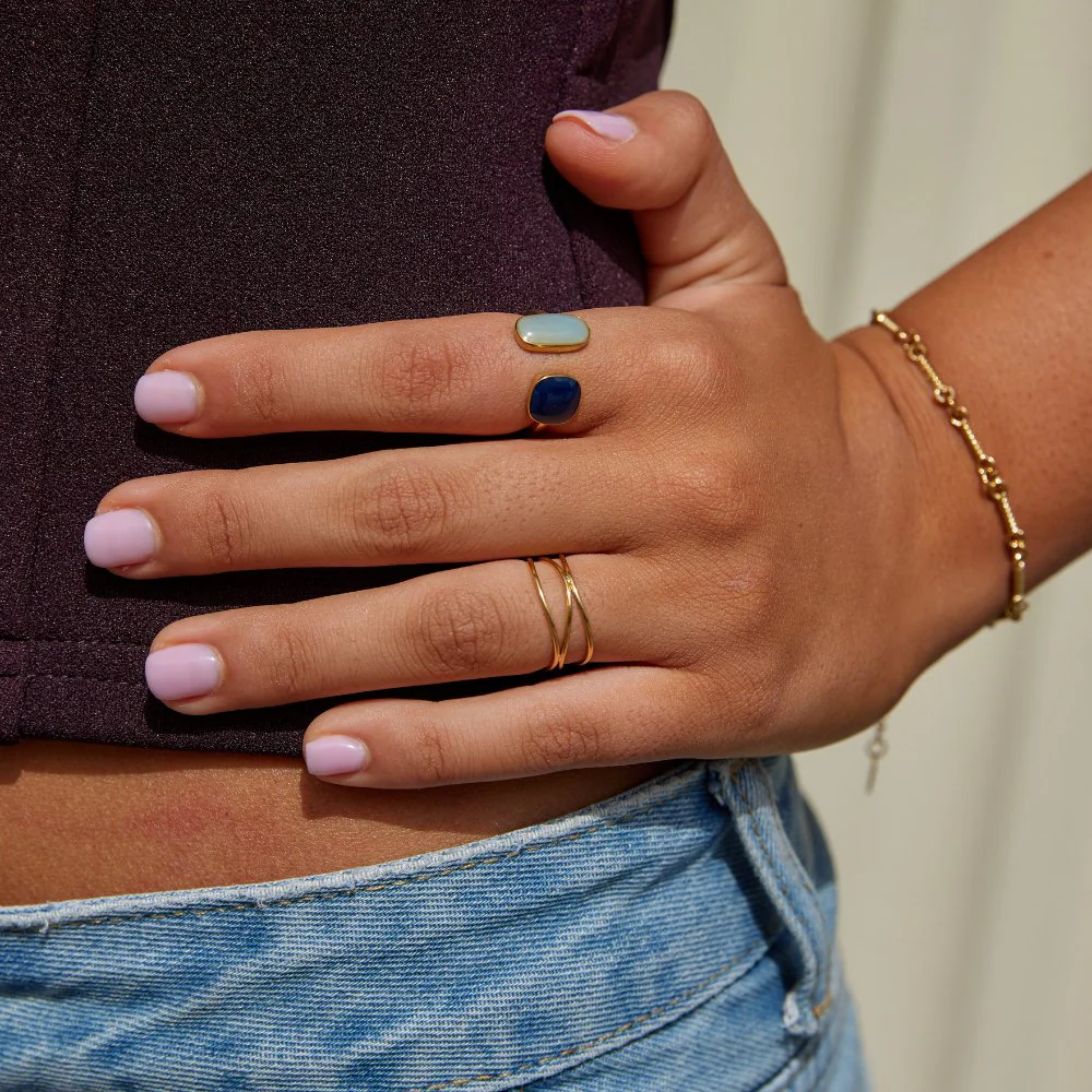 Gold Minimalist Wrap Ring - Image 4