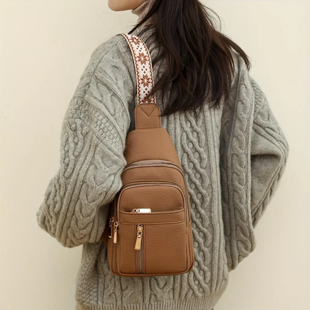 Hazel Vintage Chest Crossbody Bag - Image 8