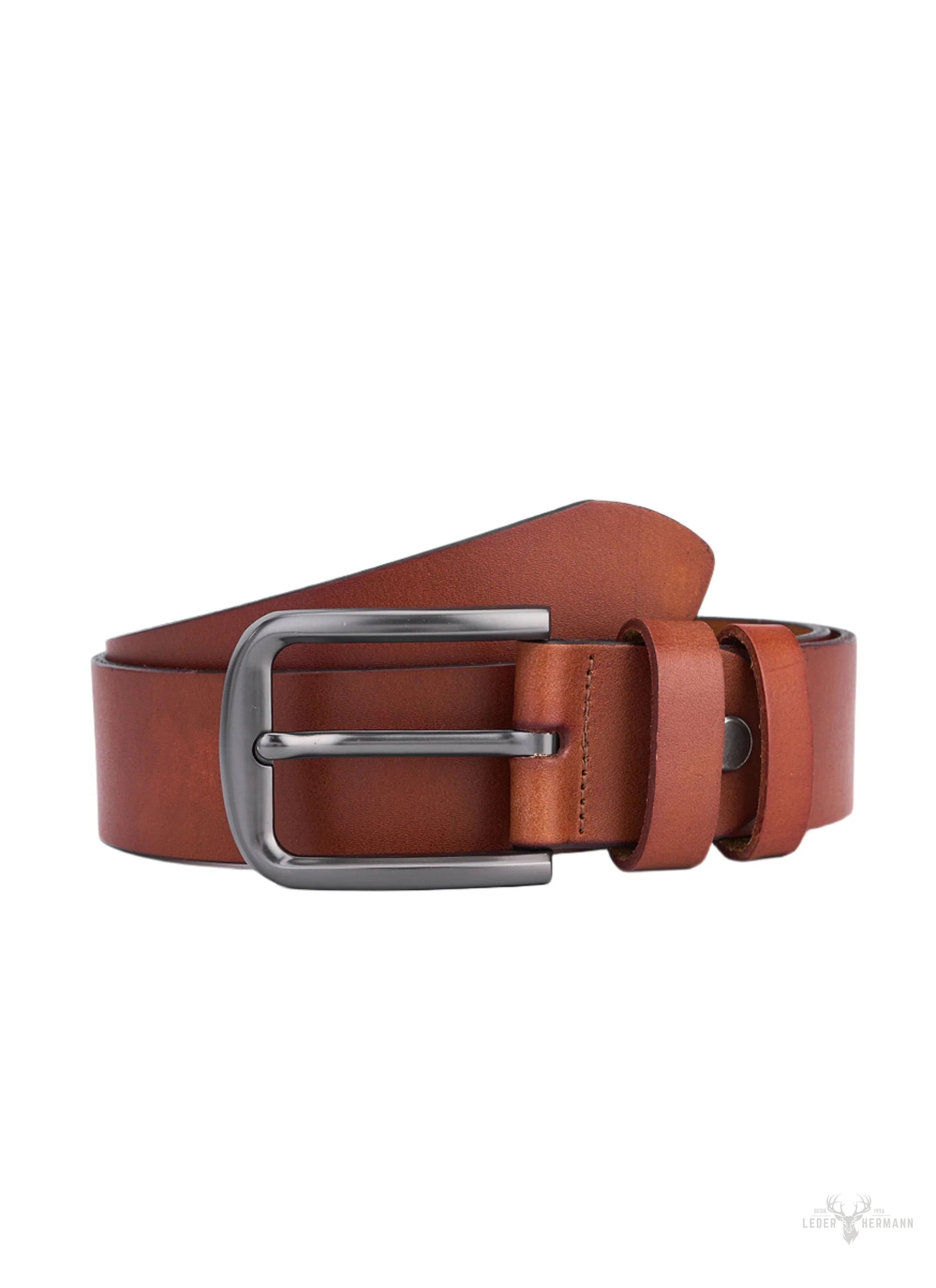 Stylish round leather belt for men - Image 2