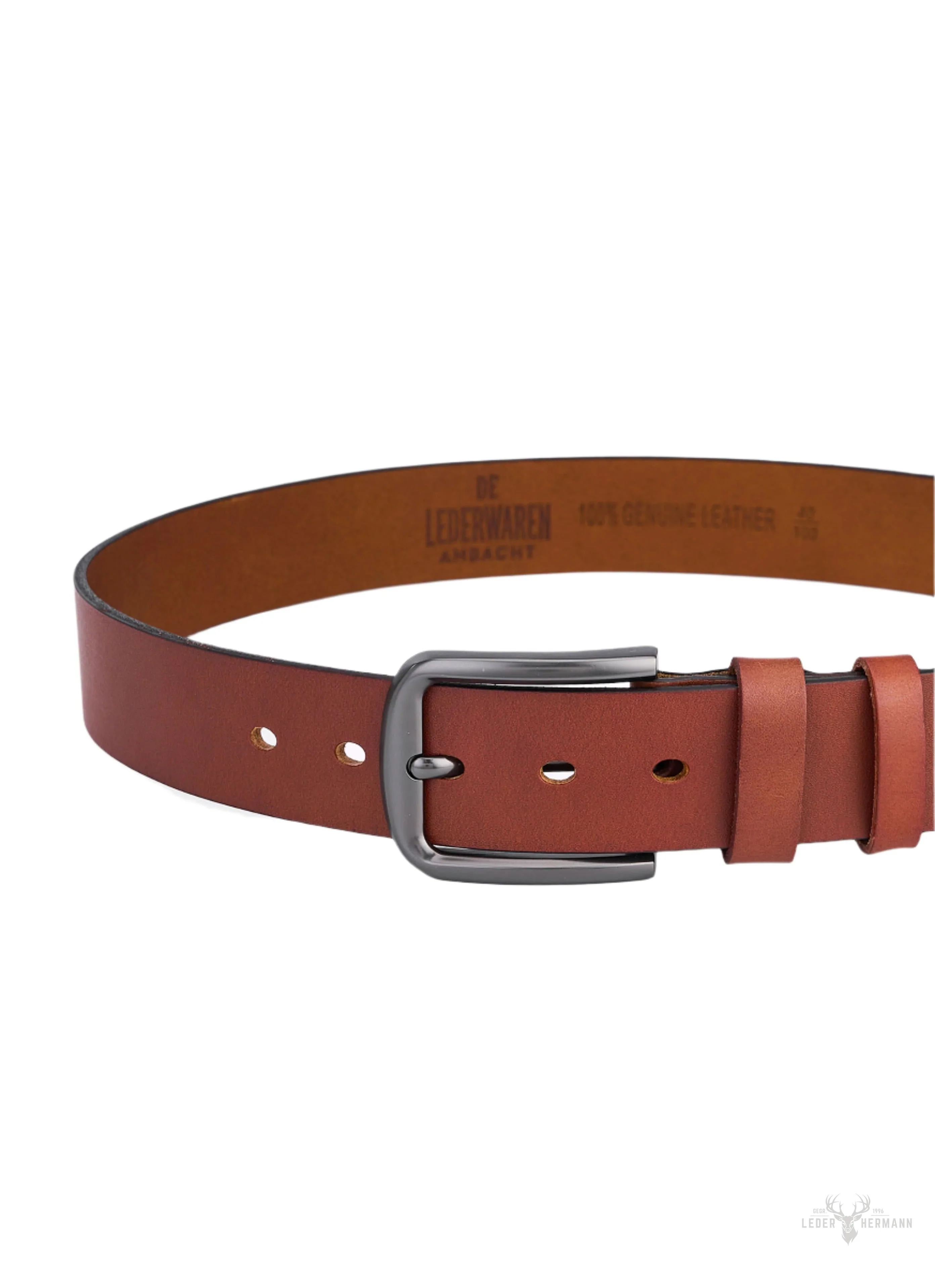 Stylish round leather belt for men - Image 3