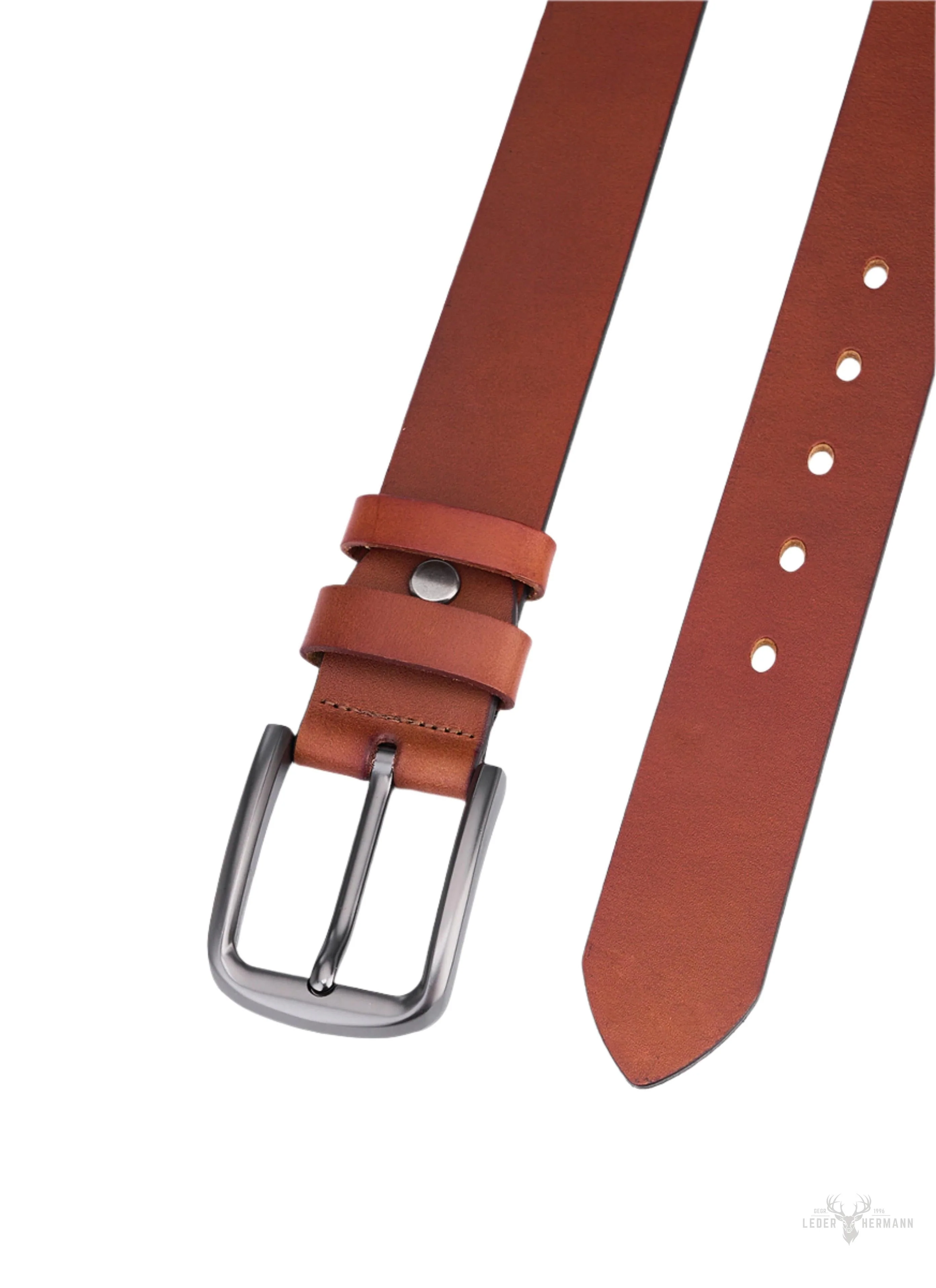 Stylish round leather belt for men - Image 4