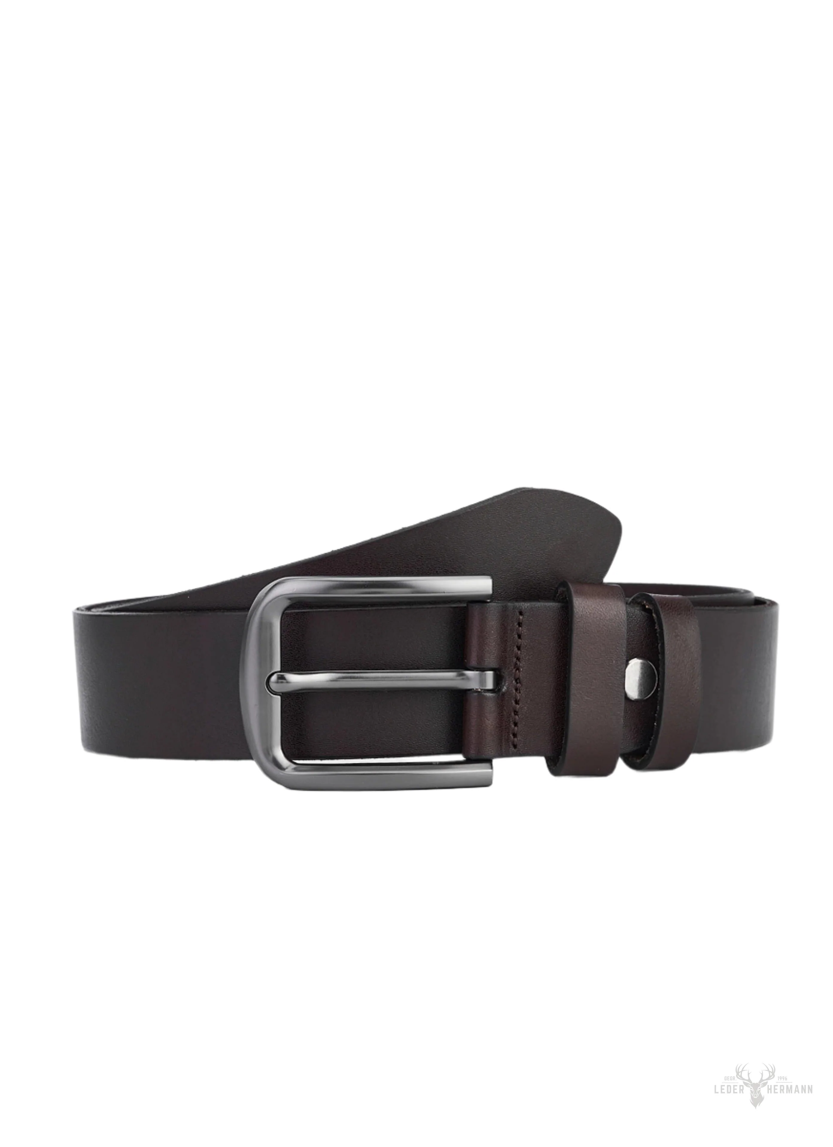 Dark brown leather belt - Image 2