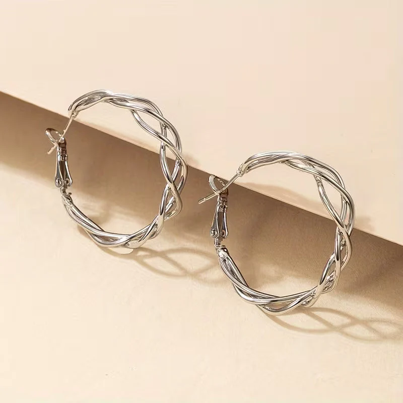 Interwoven Grace Classic Hoops - Image 2
