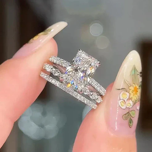 Jaily 3PC Wedding Ring Set - Image 6