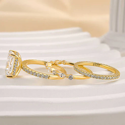 Jaily 3PC Wedding Ring Set - Image 3