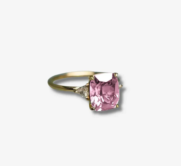 Josephine | Gold Ring With Pink Zircon - Image 3