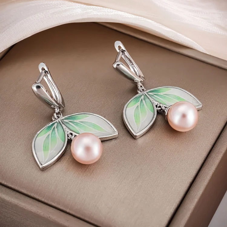 Leaf Shaped Earrings - Image 2
