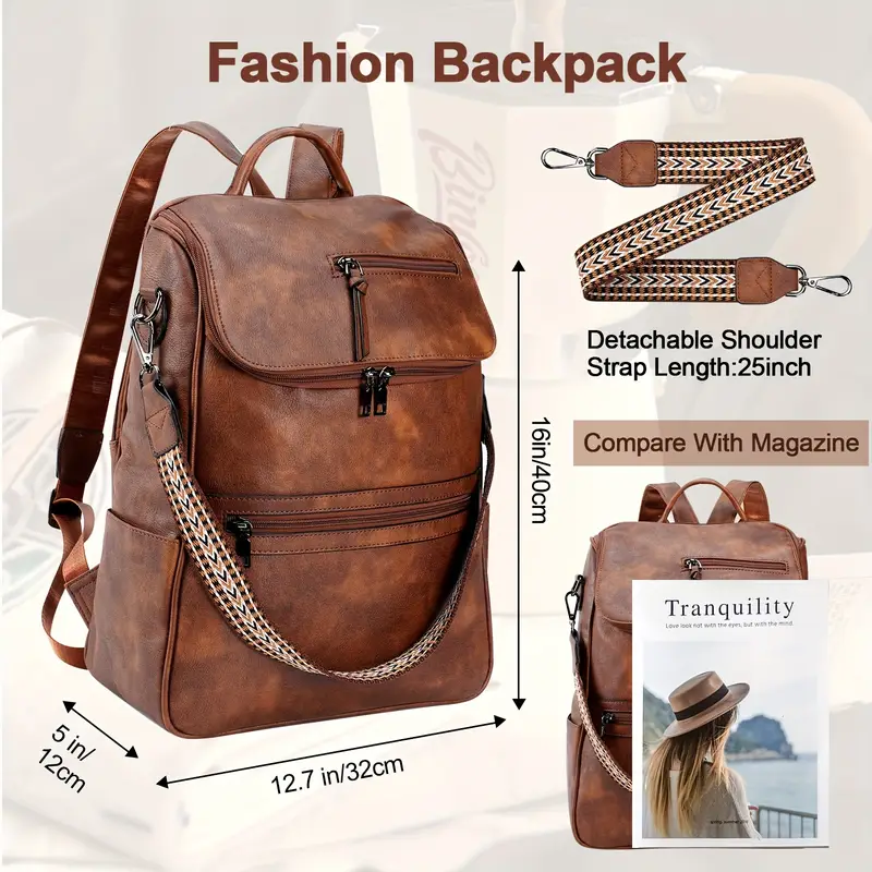 Leather Backpack For Women - Image 2