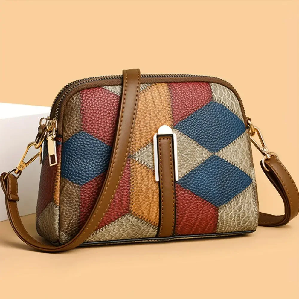 Luna Patchwork Mini Crossbody Bag - Image 2
