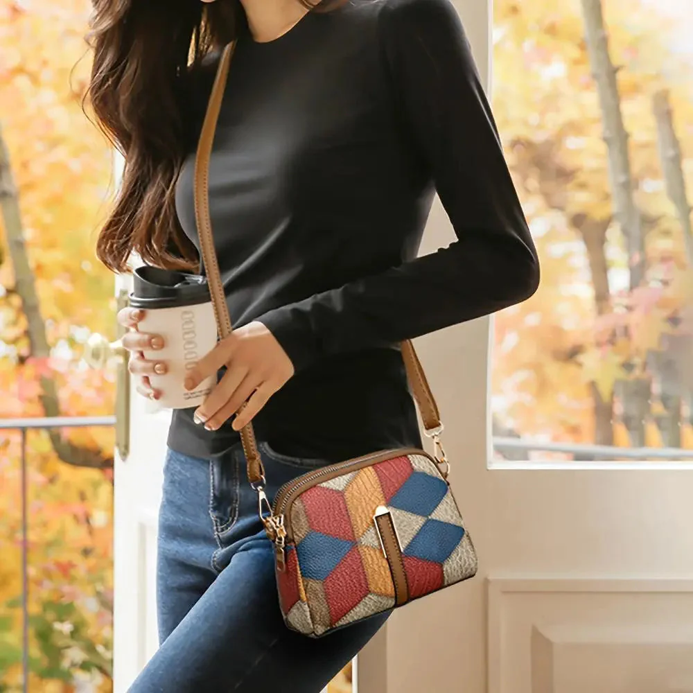Luna Patchwork Mini Crossbody Bag - Image 4