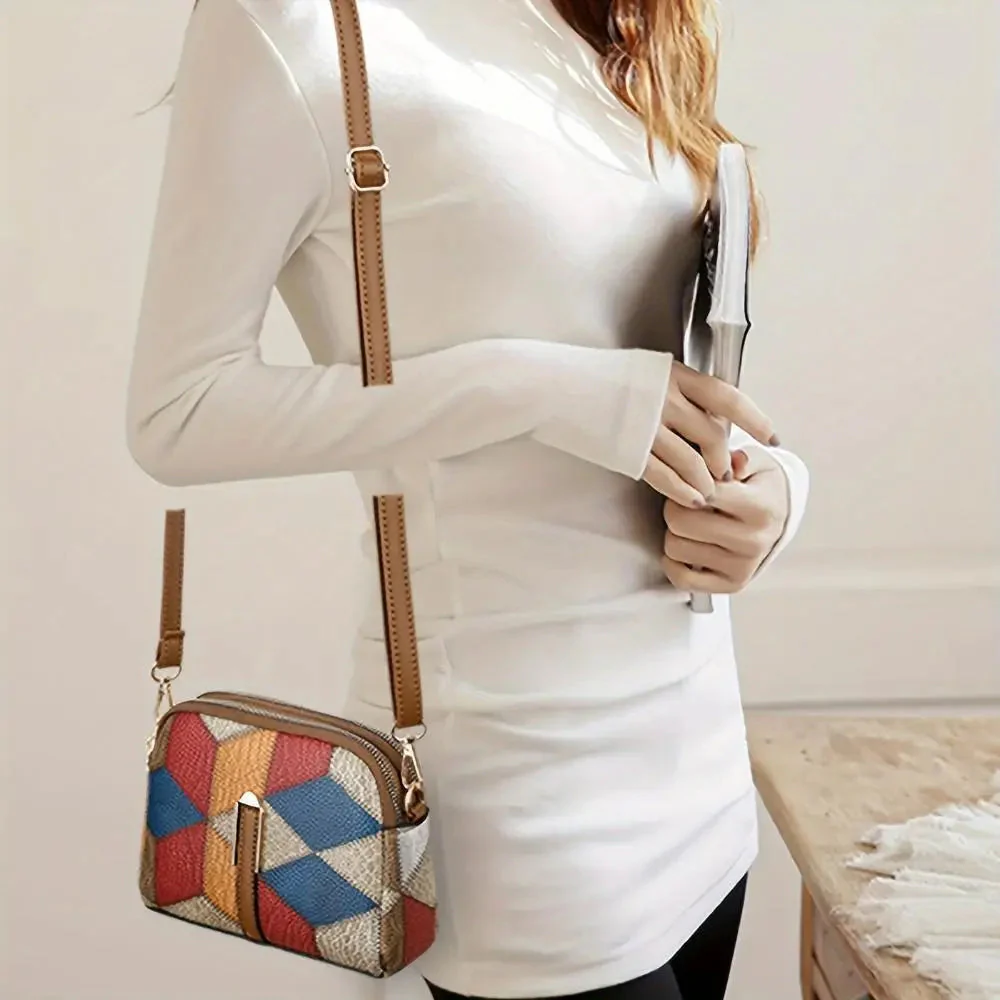 Luna Patchwork Mini Crossbody Bag - Image 6