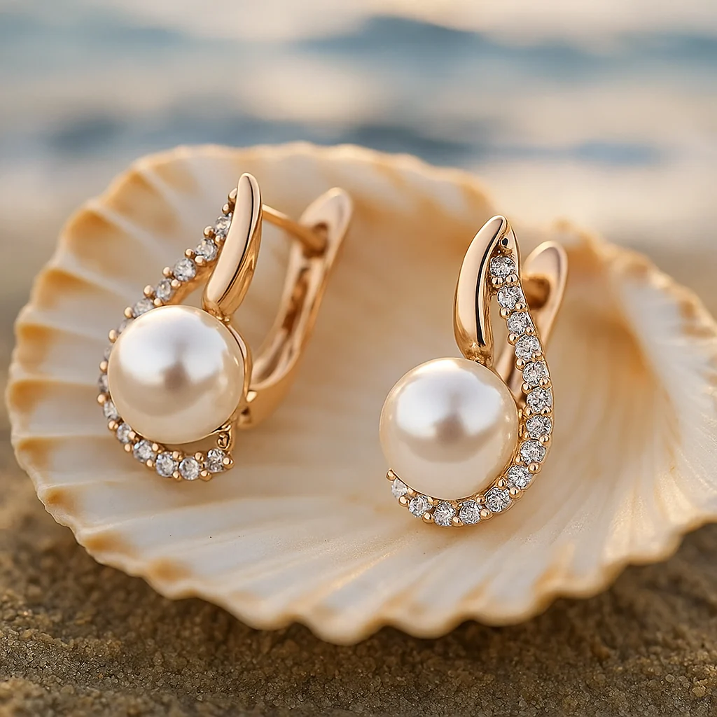 Luxe Pearl Buttoned earrings - Image 2