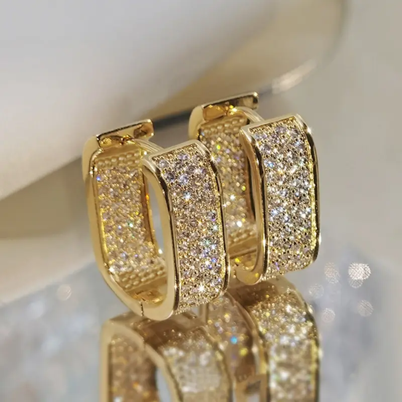 Luxury Crystal Hoop Earrings - Image 6