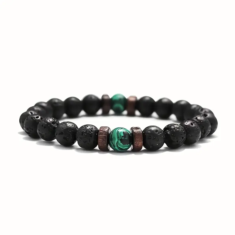 Vintage Earthy Stone Beaded Masculine Bracelet Premium - Image 4