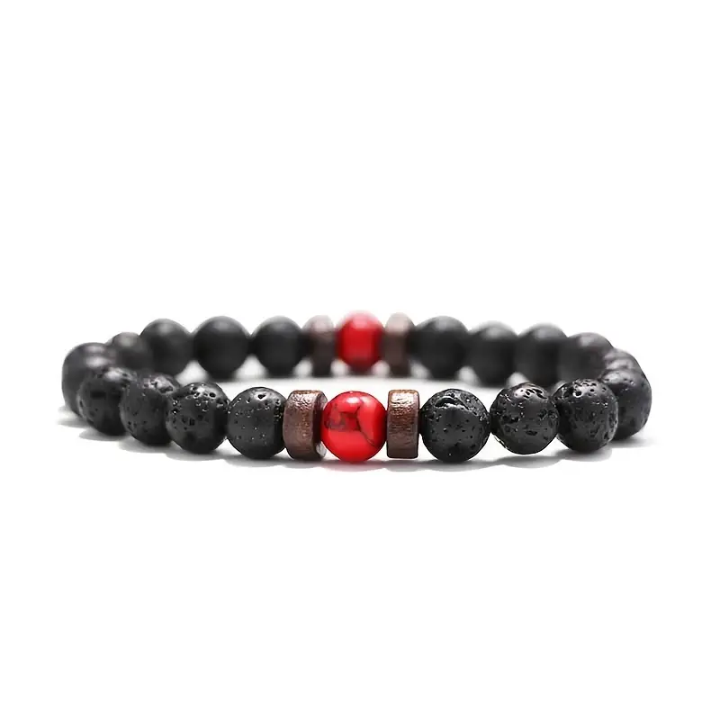 Vintage Earthy Stone Beaded Masculine Bracelet Premium - Image 5