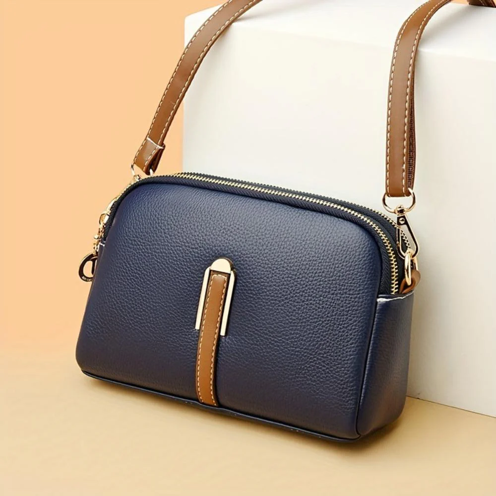 Mila Litchi Embossed Crossbody Bag - Image 14