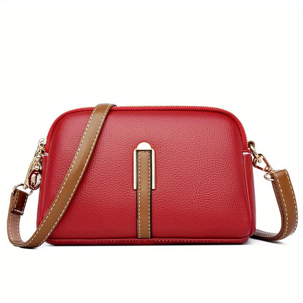 Mila Litchi Embossed Crossbody Bag - Image 4