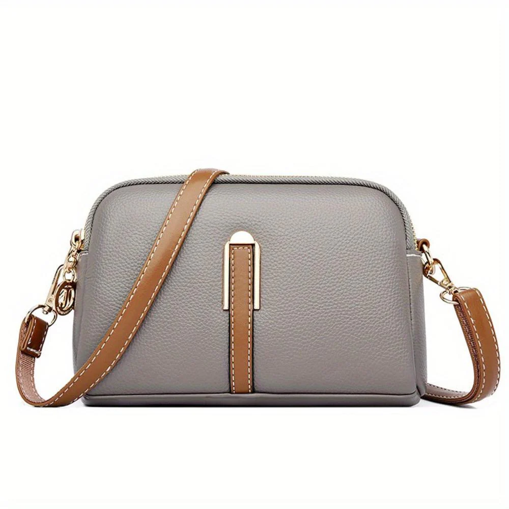 Mila Litchi Embossed Crossbody Bag - Image 5