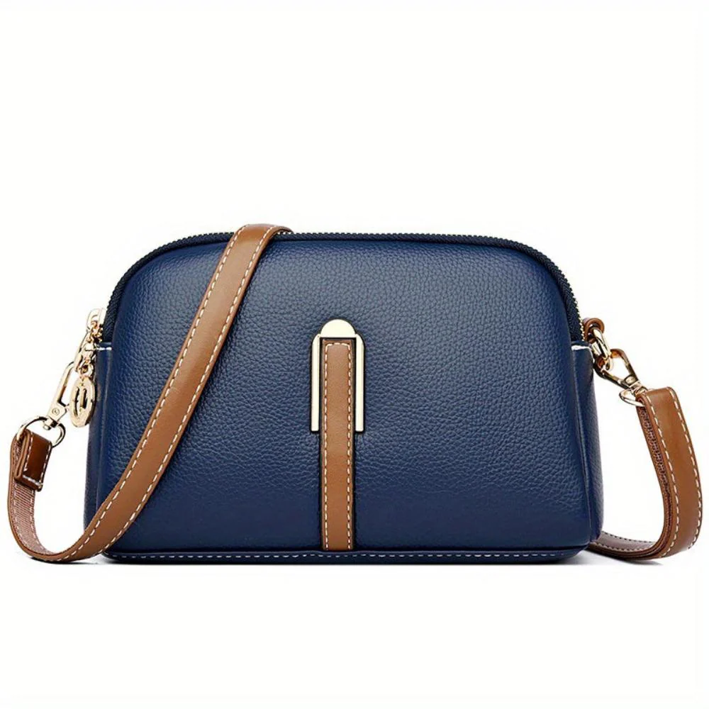 Mila Litchi Embossed Crossbody Bag - Image 6