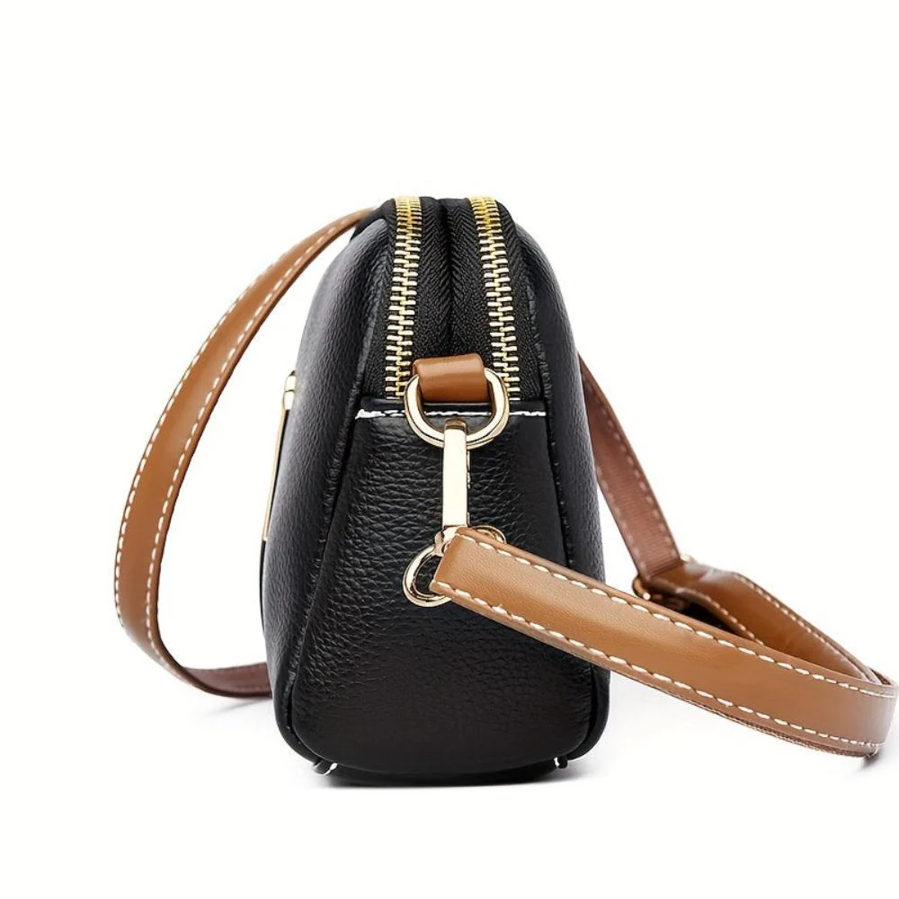 Mila Litchi Embossed Crossbody Bag - Image 8