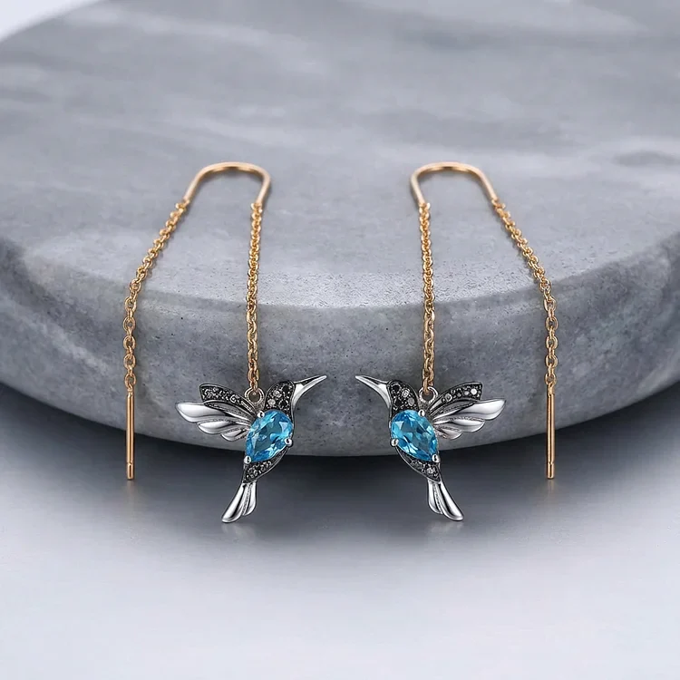 Mixed Zirconium Bird Earrings - Image 3