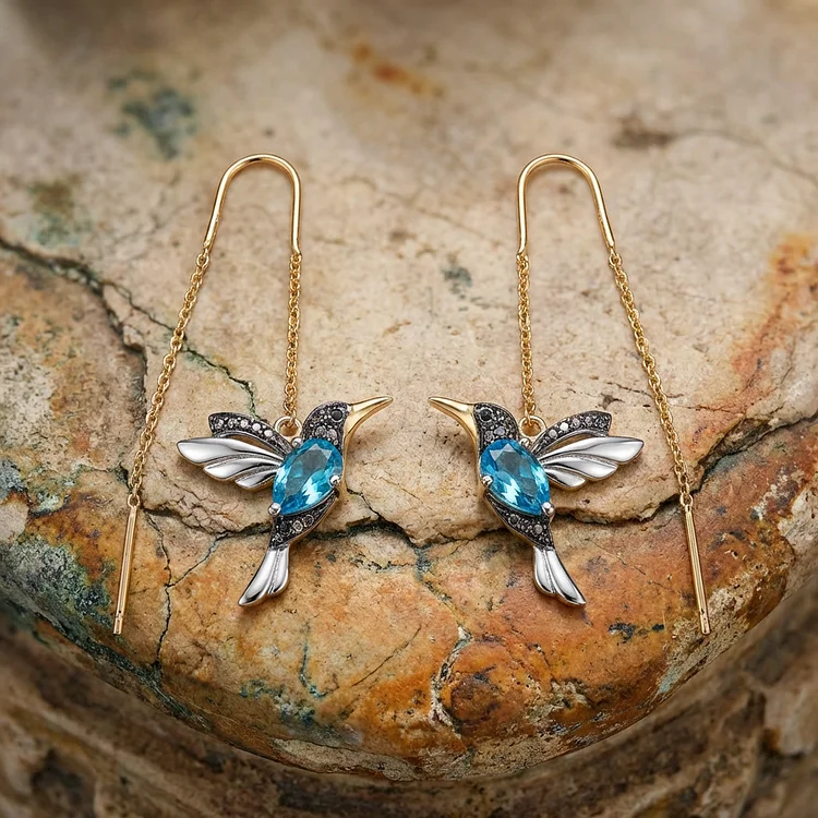 Mixed Zirconium Bird Earrings - Image 4