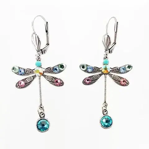 Modern Dragonfly Carved Earrings - Image 2