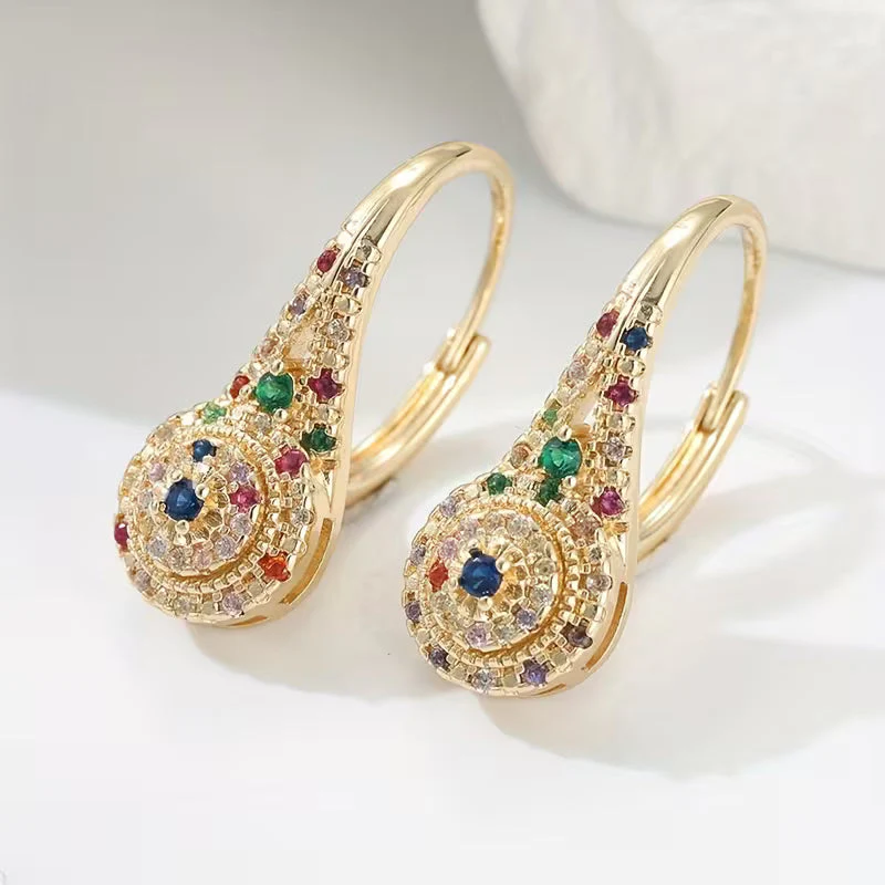 Multicolor Sparkle Elegance Earrings - Image 2