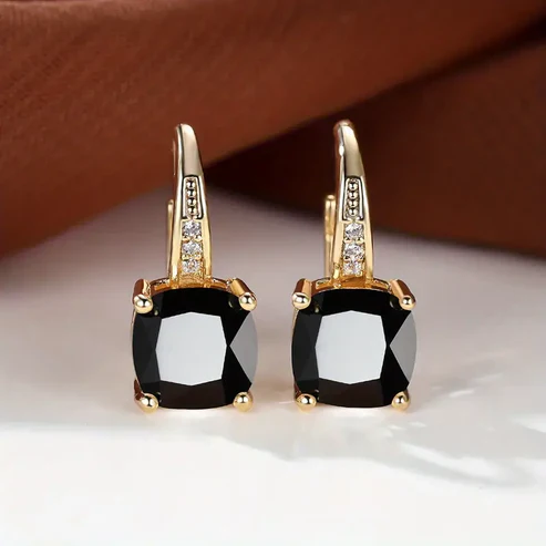 Mystic Stone Hoop Earrings - Image 3