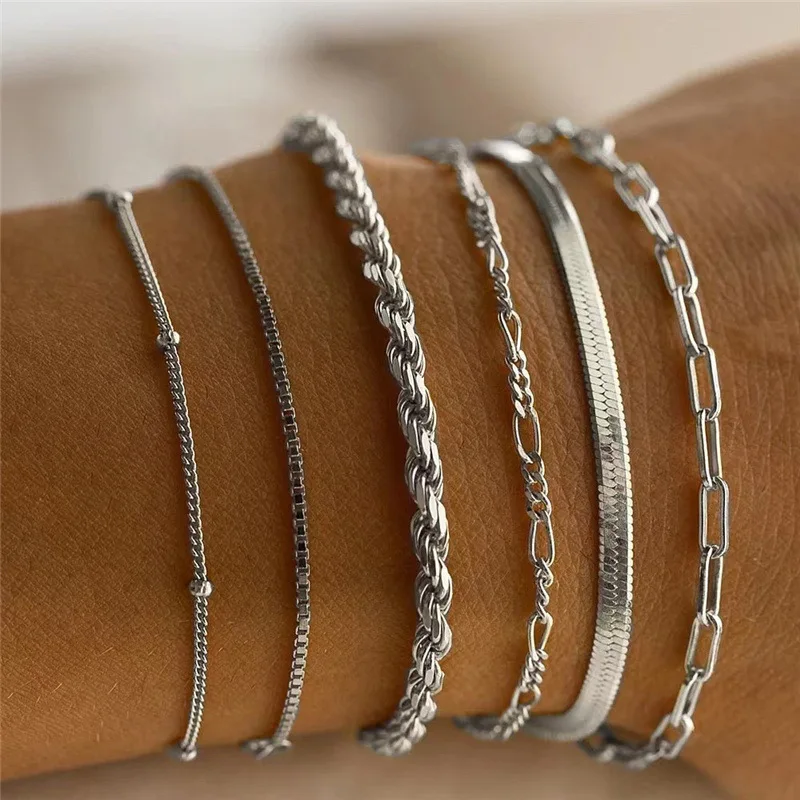 Paige | Set of 6 Multi-Layer Bracelets - Image 2