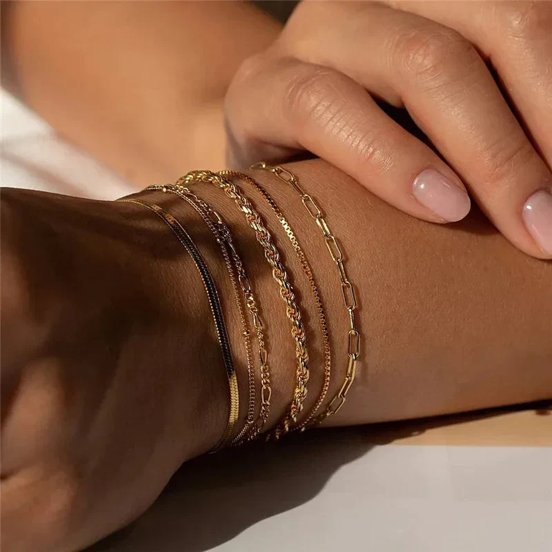 Paige | Set of 6 Multi-Layer Bracelets - Image 3