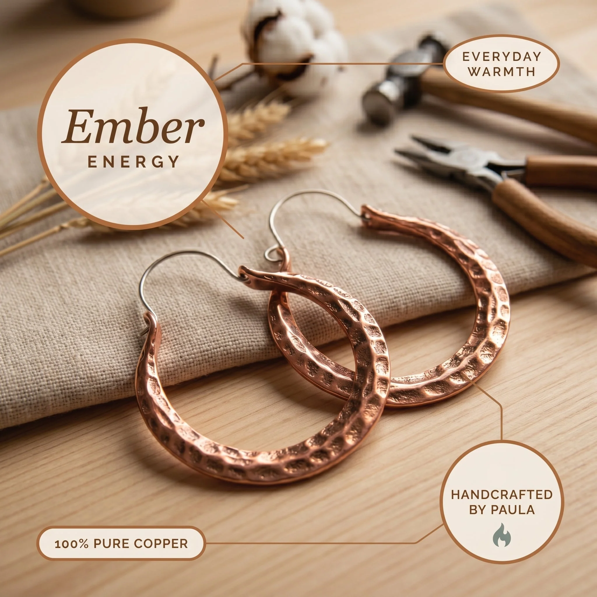 Zarino's Ember Copper Earrings - Image 4