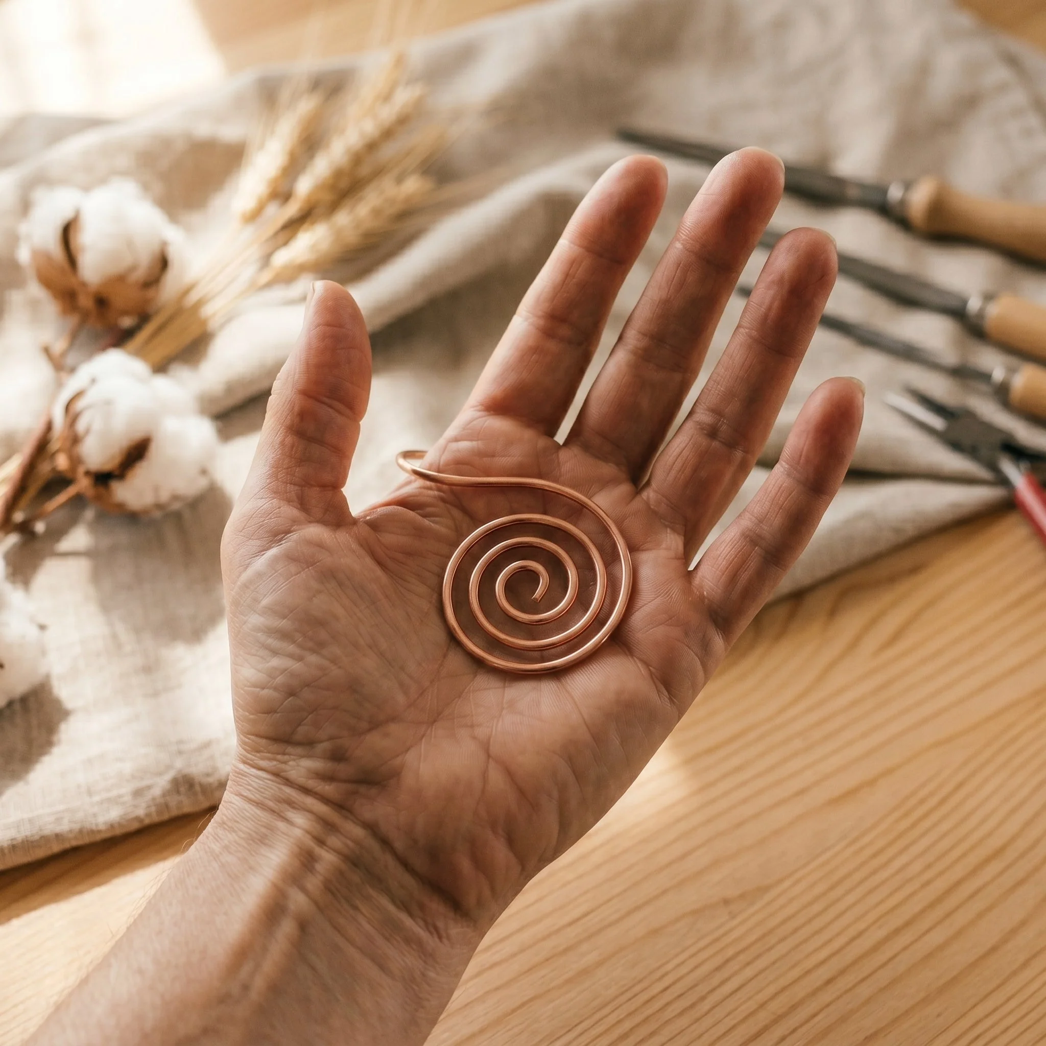 Zarino's Flow Copper Hand Spiral - Image 3