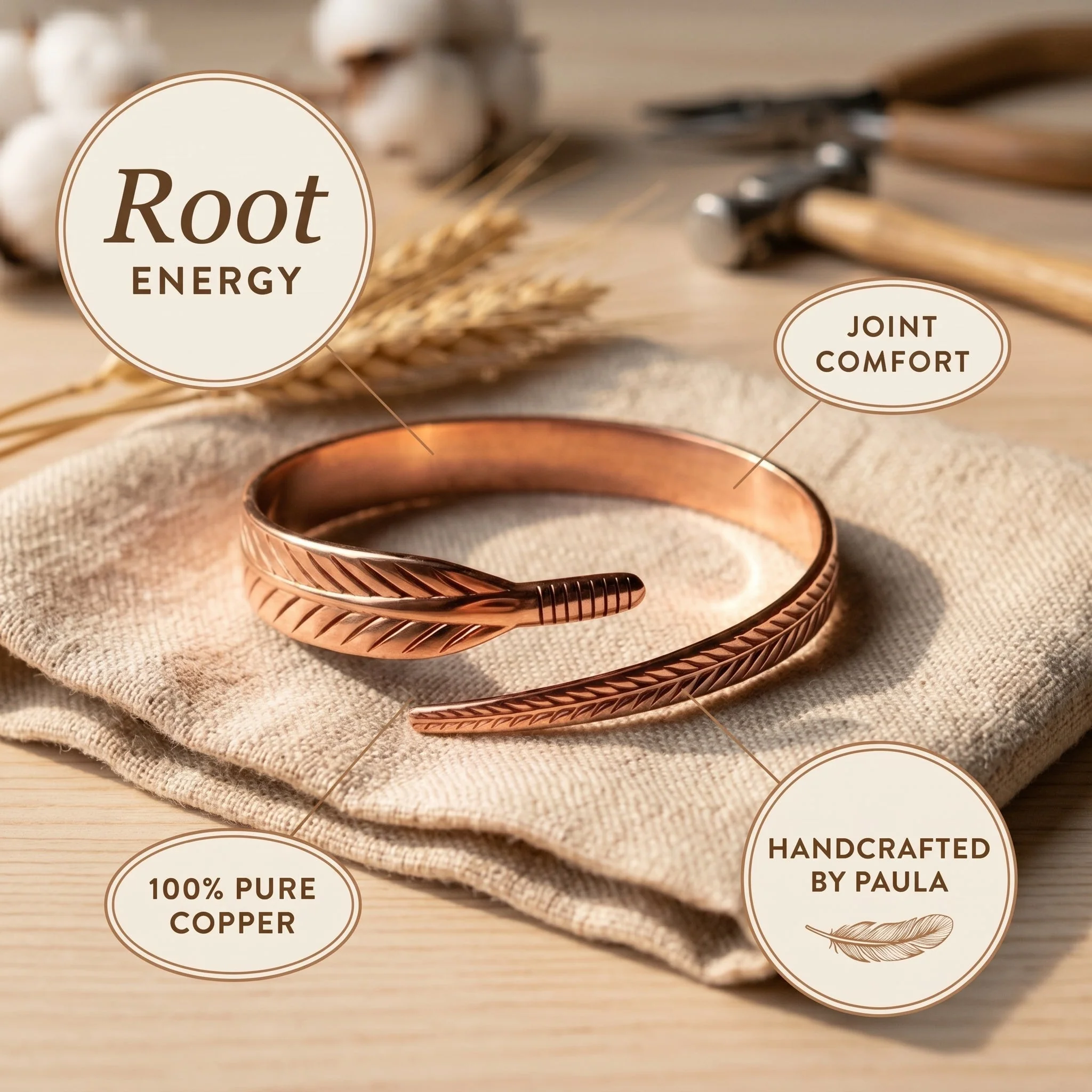 Zarino's Root Copper Bracelet - Image 4
