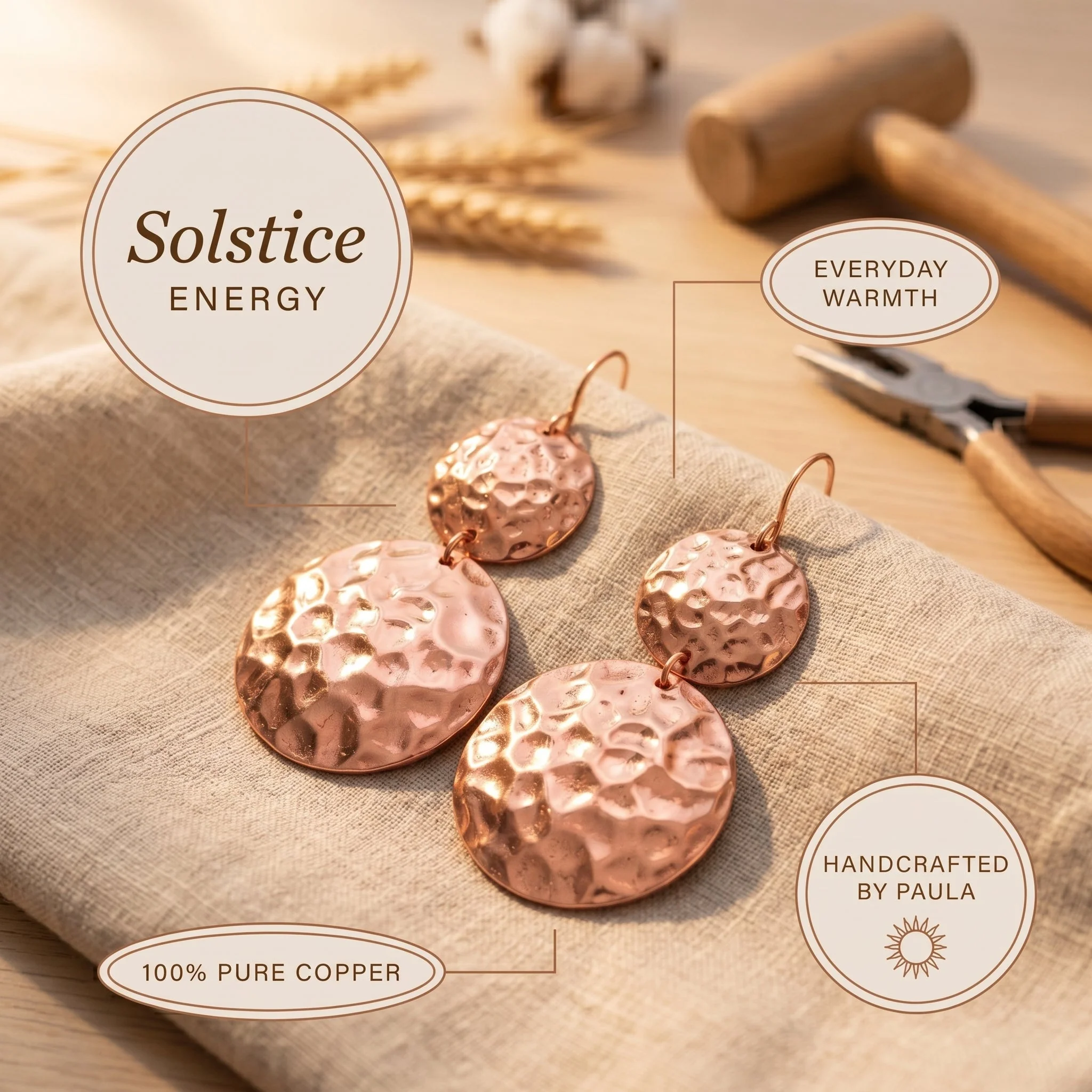 Zarino's Solstice Copper Earrings - Image 4