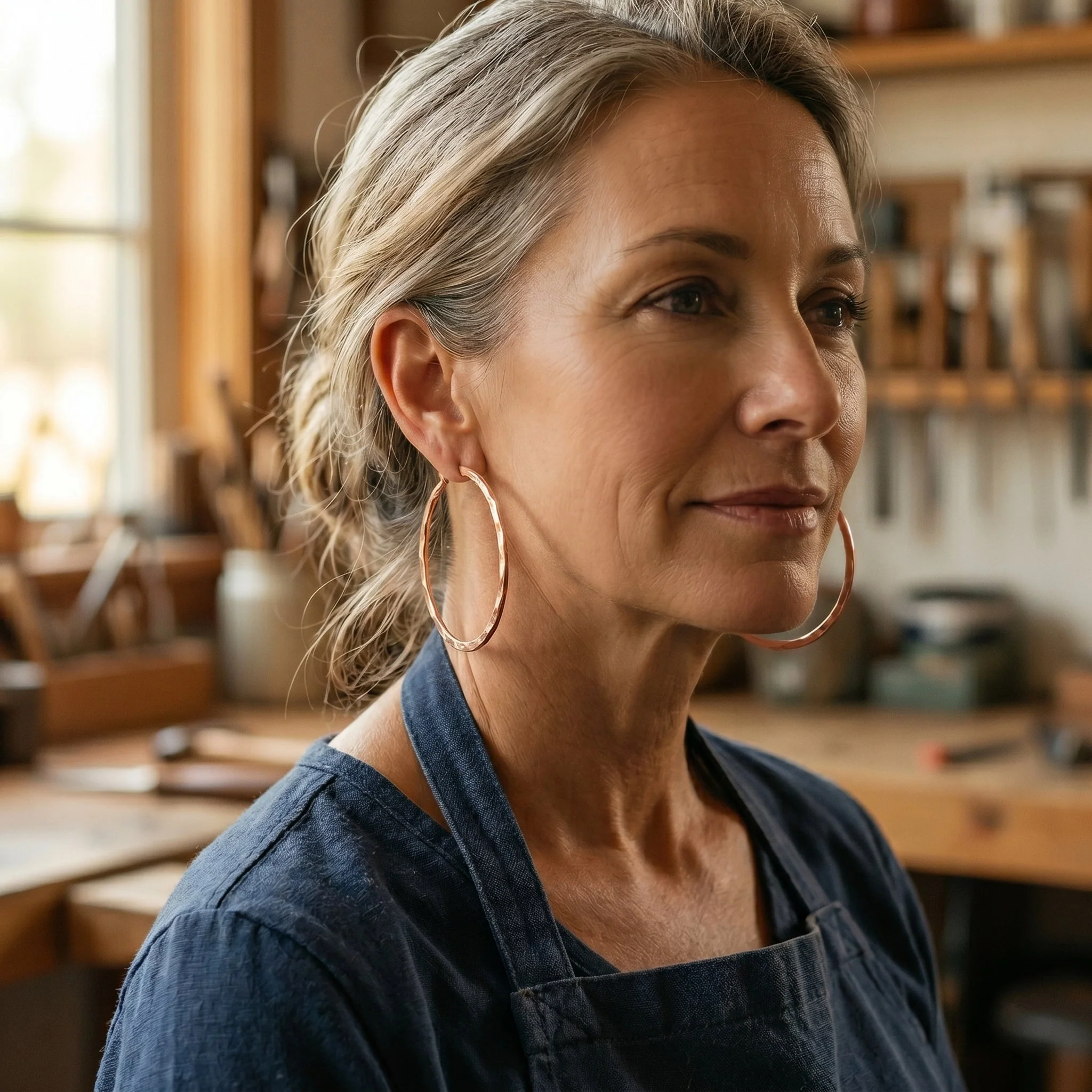 Zarino's Willow Copper Earrings - Image 2