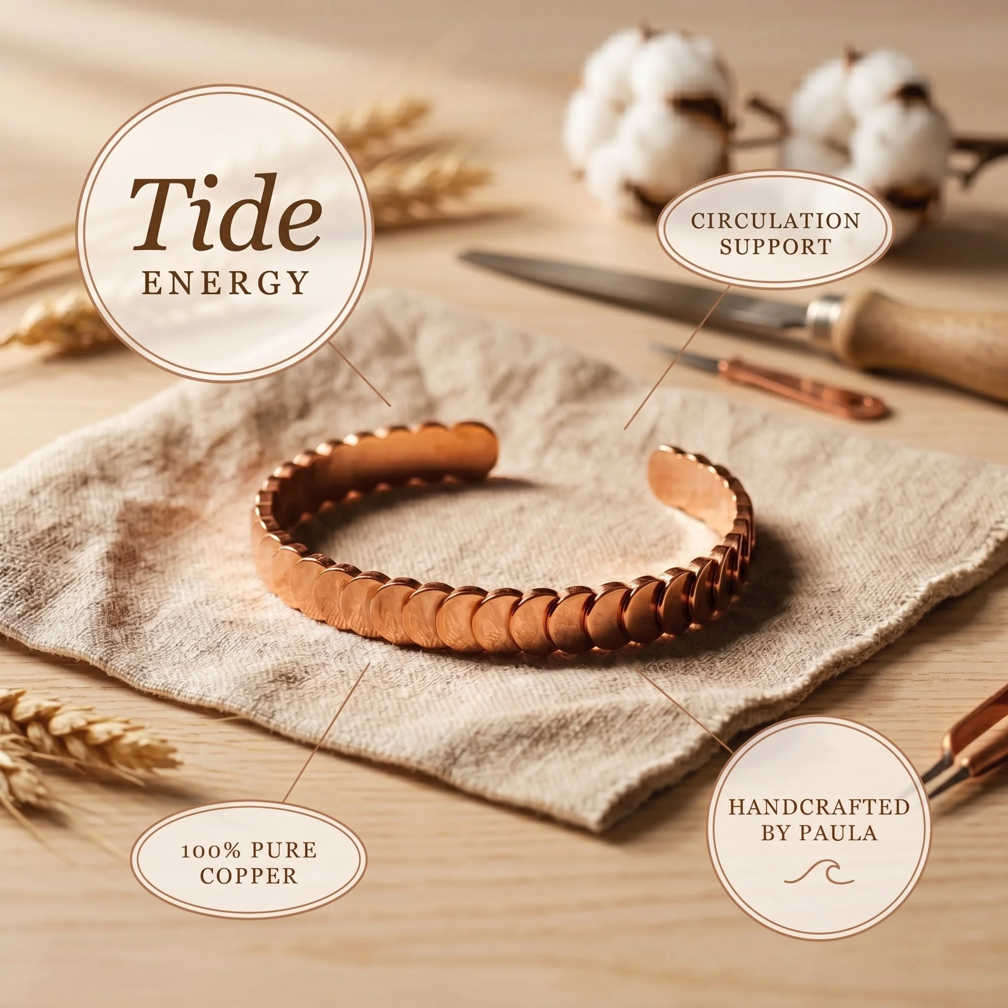 Zarinos's Tide Copper Bracelet - Image 4