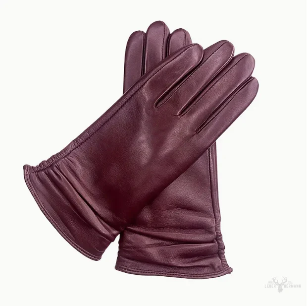 Warm leather gloves - Image 2