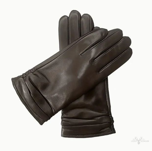 Warm leather gloves - Image 4