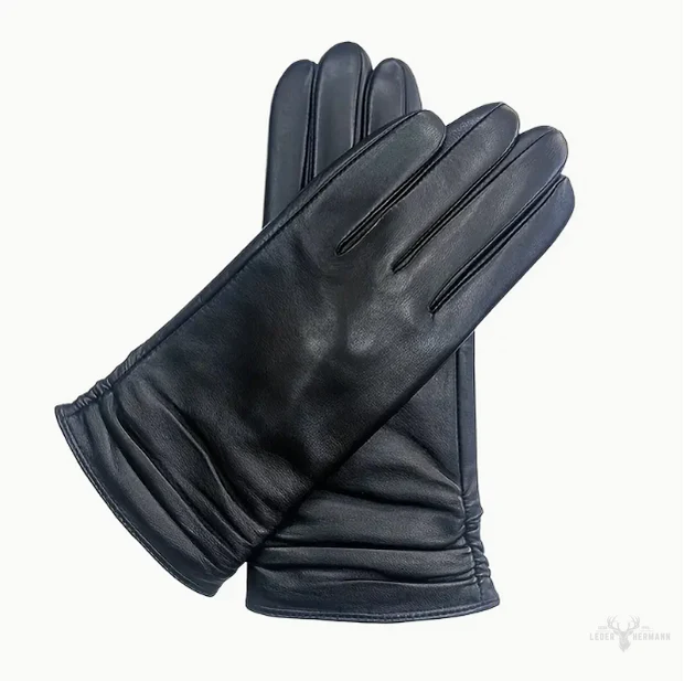 Warm leather gloves - Image 5