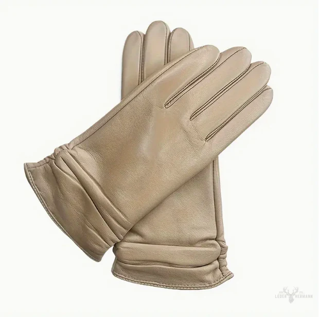 Warm leather gloves - Image 6