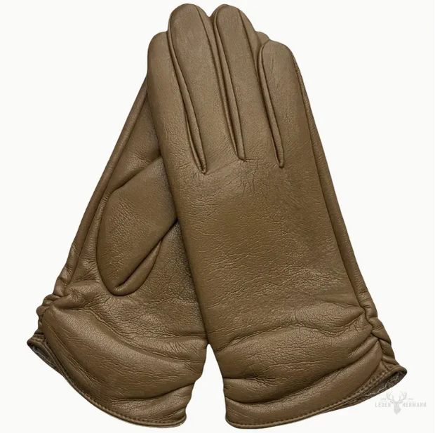 Warm leather gloves - Image 8