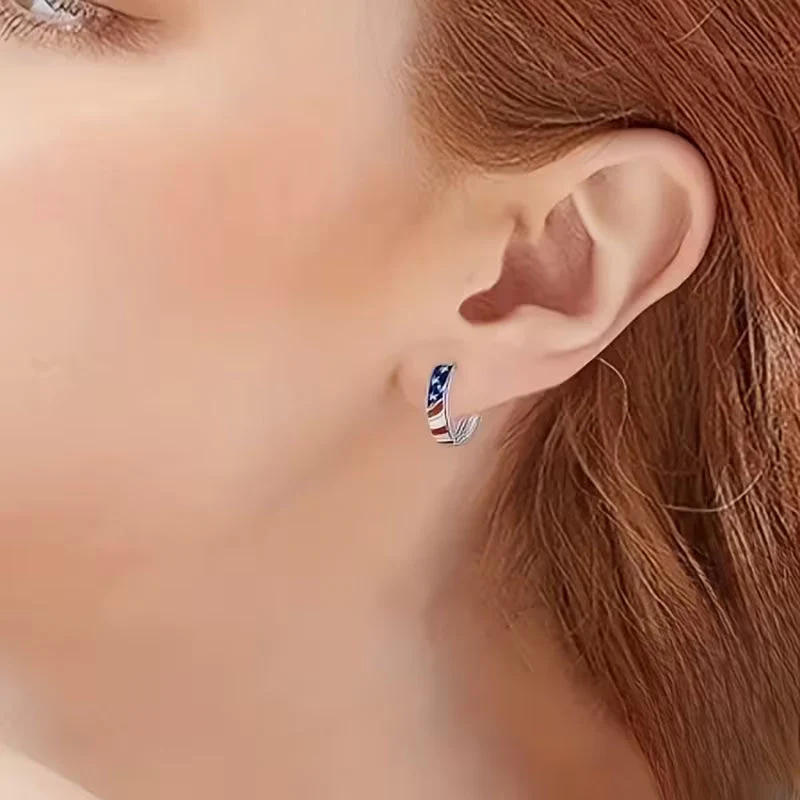 Refined Liberty Horizon Hoop Earrings - Image 2