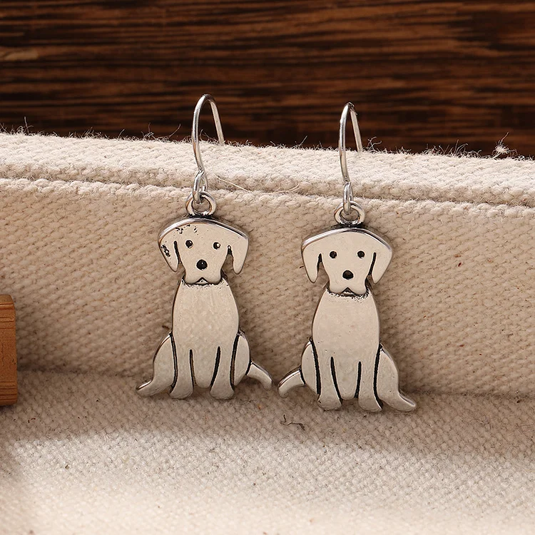 Retro Bohemian Labrador Earrings - Image 3