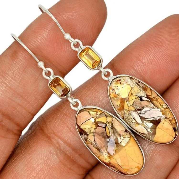 Retro Colored Glass Earrings - Image 3