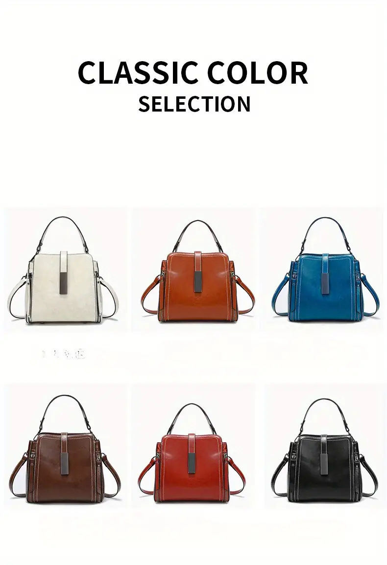 Retro Crossbody Bag with Adjustable Strap - Image 2