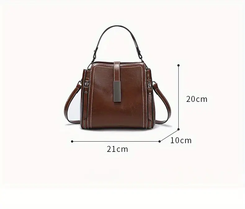 Retro Crossbody Bag with Adjustable Strap - Image 3